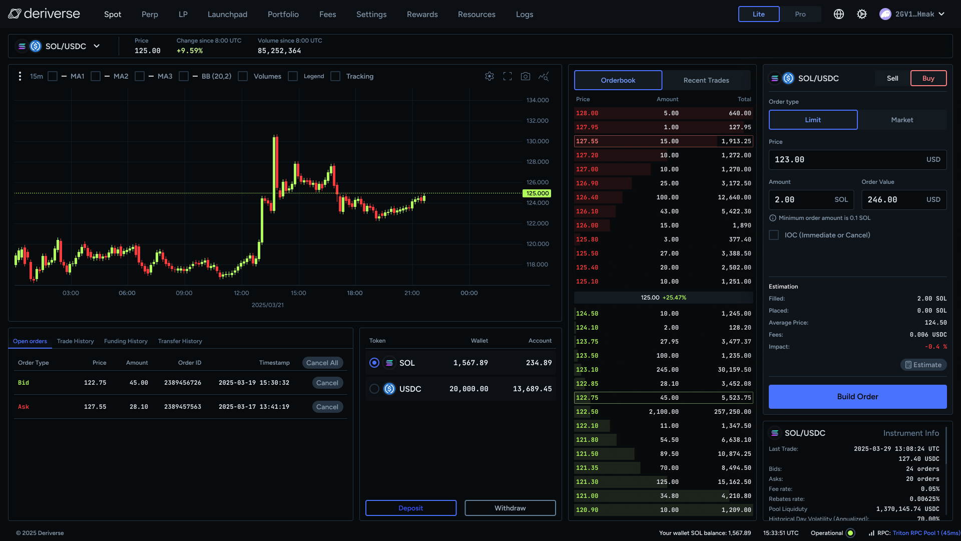 Platform screenshot
